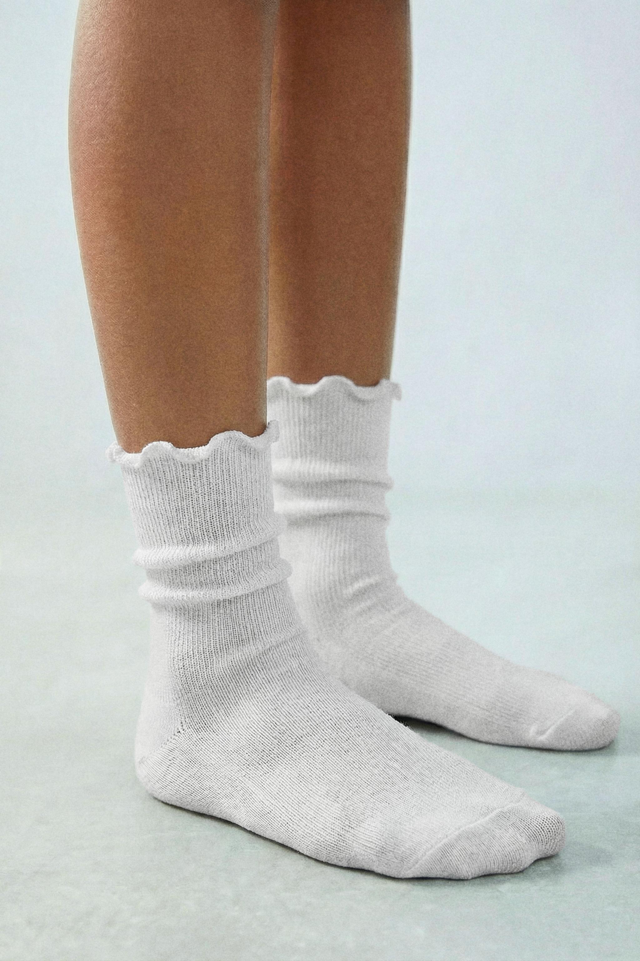 THREE-PACK OF TERRY CLOTH MID-CALF SOCKS